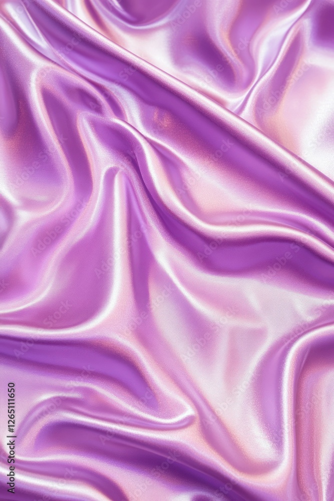 Fototapeta premium Soft, flowing lavender silk fabric with elegant folds and subtle highlights.