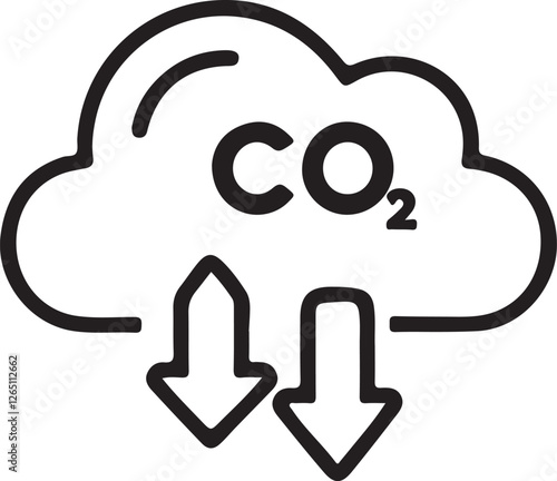 isolated co2 carbon di oxide emission icon Vector, co2 carbon di oxide emission Silhouette,co2 carbon di oxide emission icon set, black co2 carbon di oxide emission symbol for logo,