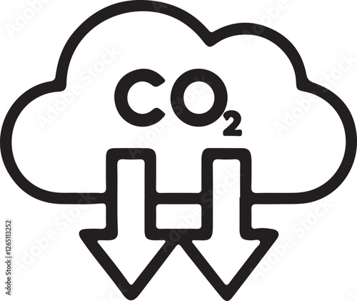 isolated co2 carbon di oxide emission icon Vector, co2 carbon di oxide emission Silhouette,co2 carbon di oxide emission icon set, black co2 carbon di oxide emission symbol for logo,