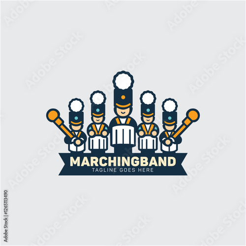Marching band logo vector