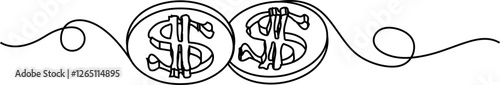 ilustration background coin dolar