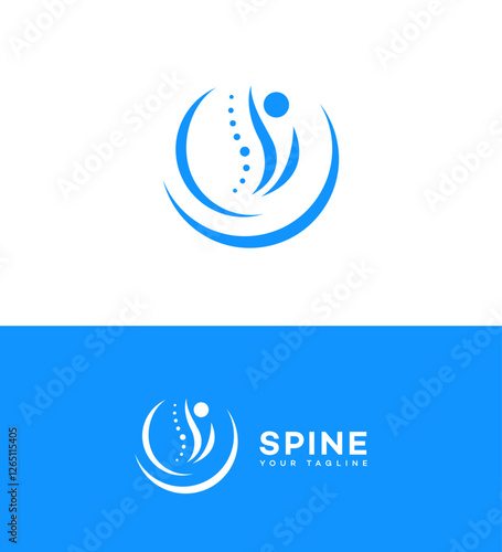 Spine Health Logo Design Chiropractic Care, Wellness, Body Posture