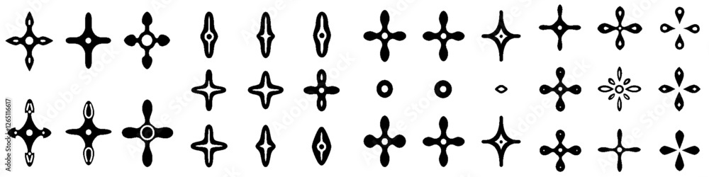 Abstract kazakh ornament style vector illustration. Rounded corners and in untidy old style Abstract kazakh ornament style vector illustration. Rounded corners and in untidy old style