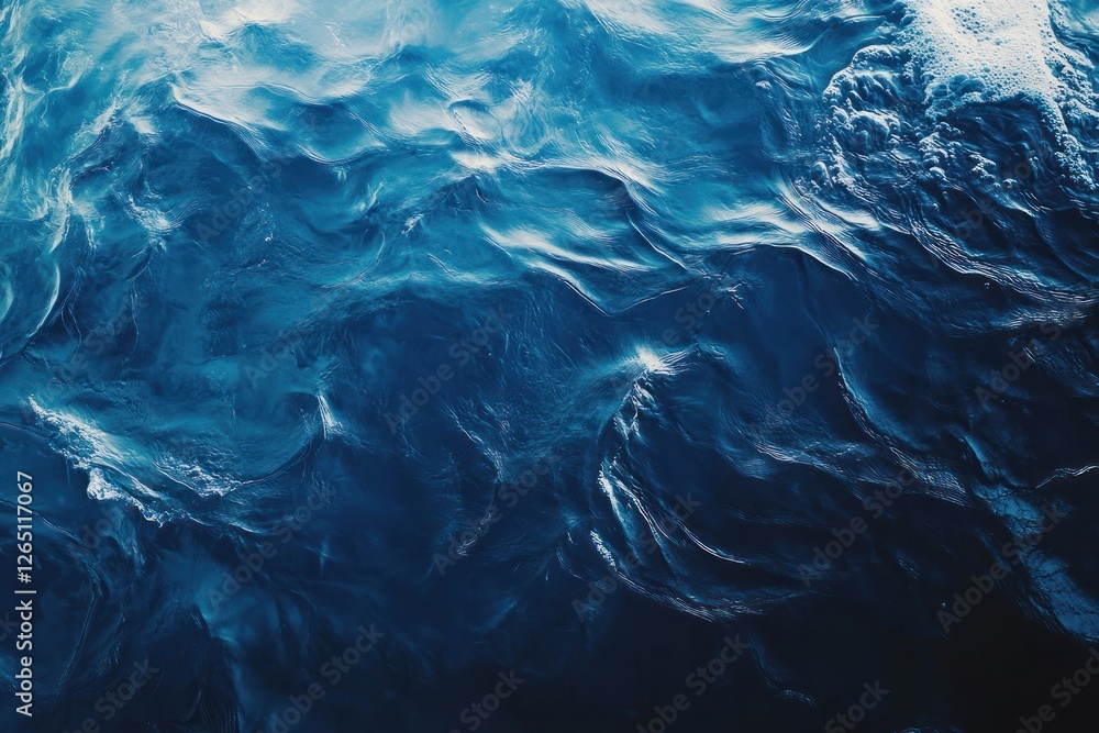 Abstract aerial view of deep blue ocean waves, textured surface. Abstract aerial view of deep blue ocean waves, textured surface.