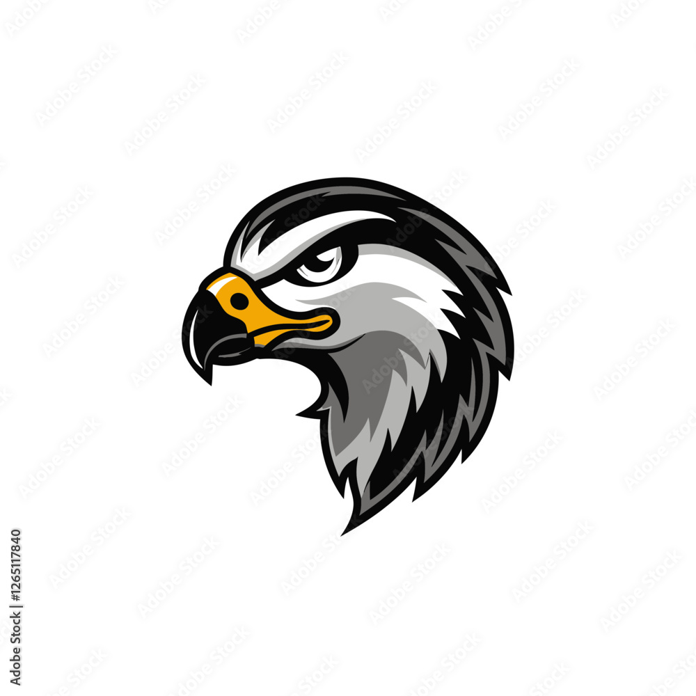 Fototapeta premium american bald eagle with black background