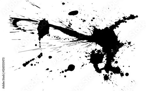 血のり　墨素材　スプラッシュ こぼすビシャ イラスト セット