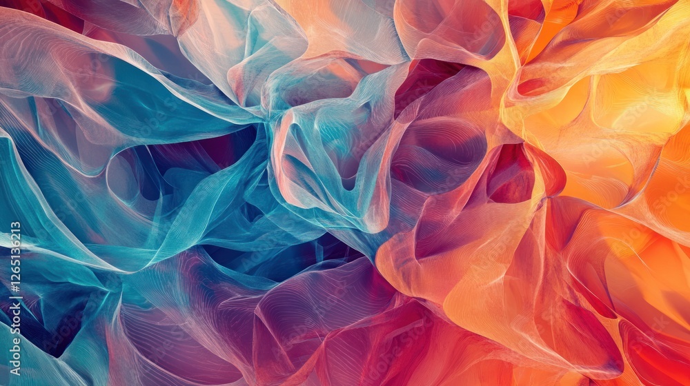 Abstract vibrant flowing fabrics Abstract vibrant flowing fabrics