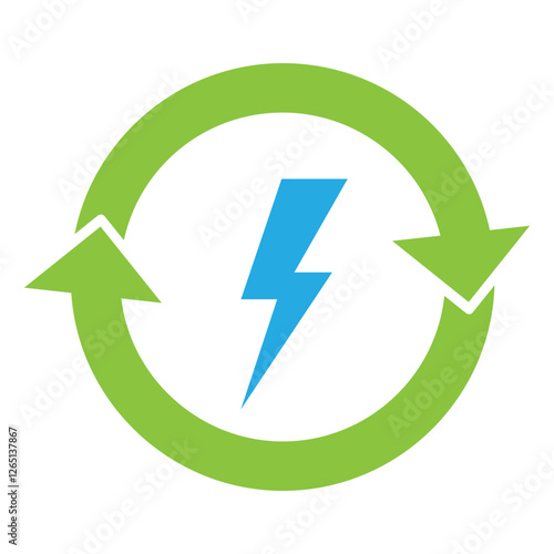 Energy recycle logo energy saver logo, charge, battery