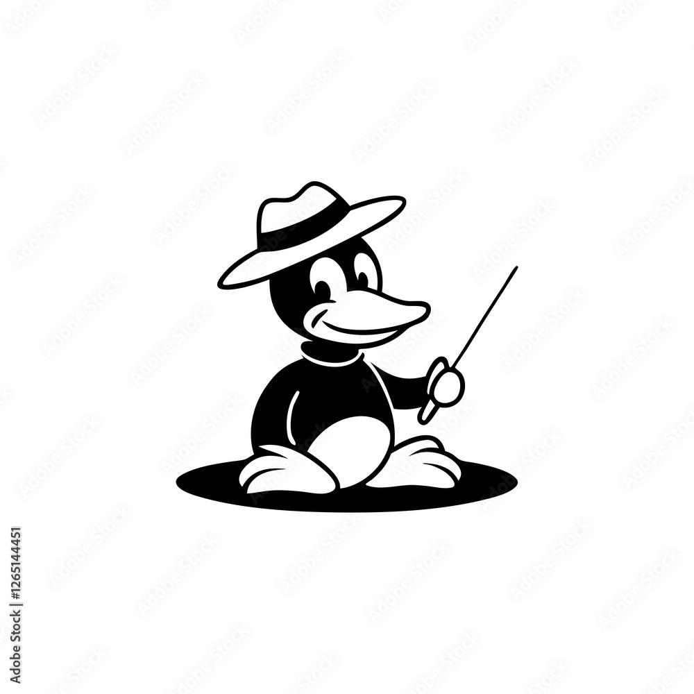 A happy duck sitting on a lily pad A happy duck sitting on a lily pad