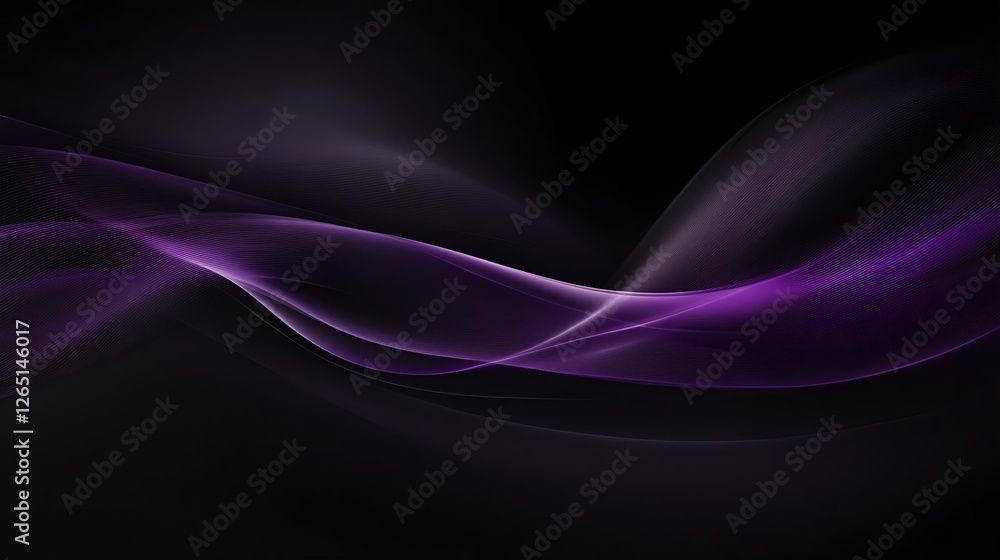 Abstract purple wave design on a black background, ideal for wallpapers, graphics, and modern art displays. Abstract purple wave design on a black background, ideal for wallpapers, graphics, and modern art displays.