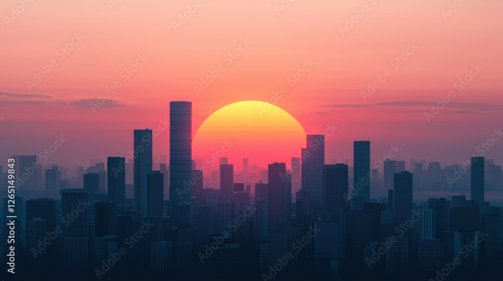 A stunning sunset casts vibrant hues over a city skyline, creating a picturesque view that blends natural beauty with urban architecture. A stunning sunset casts vibrant hues over a city skyline, creating a picturesque view that blends natural beauty with urban architecture.