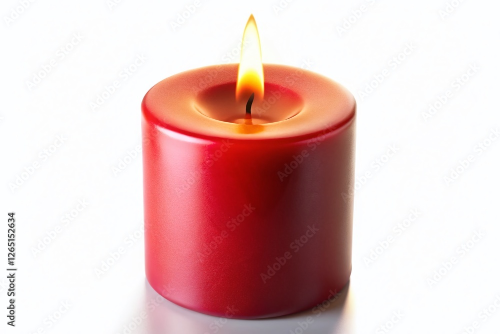 Single Colorful Candle Flame, Isolated White Background, High-Resolution Stock Photo Single Colorful Candle Flame, Isolated White Background, High-Resolution Stock Photo