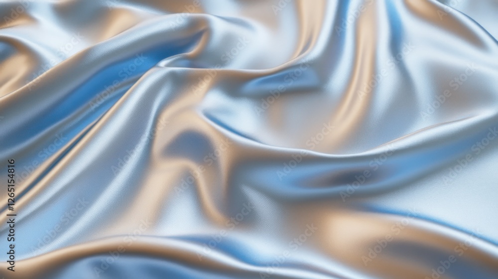 Obraz premium Elegant shimmering silk fabric with soft folds and delicate light play