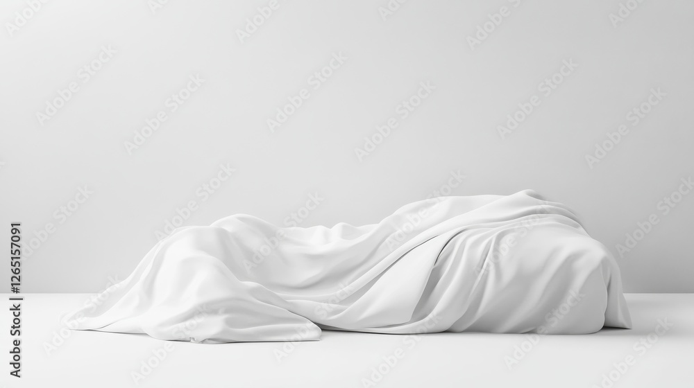 Fototapeta premium A minimal white background with a soft gradient fading gently from top to bottom, ideal for elegant designs.