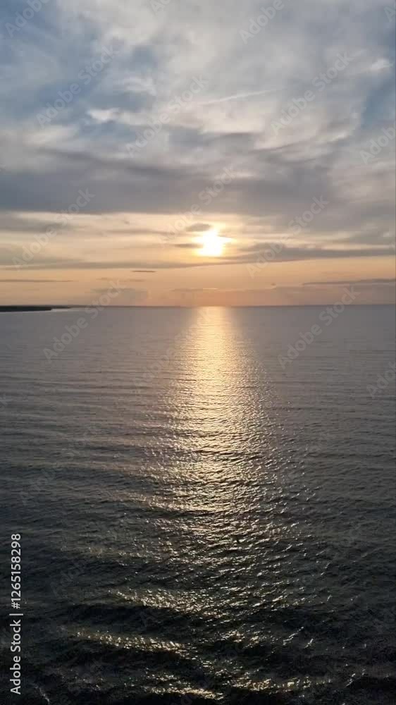 A view from a cruise ship at the baltic sea, during the sun goes down A view from a cruise ship at the baltic sea, during the sun goes down