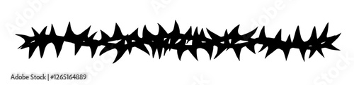 Vector drawing. Big thorn branch
