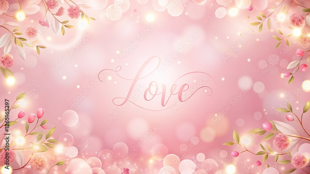 Pastel Pink Dreamy Background Illustration with Copy Space Pastel Pink Dreamy Background Illustration with Copy Space