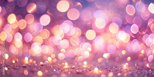 Pastel Pink Bokeh Lights Documentary Photography AI Art, Dreamy, Soft Focus