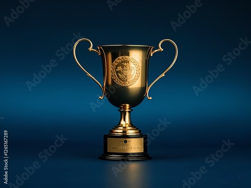 classic trophy on clear background