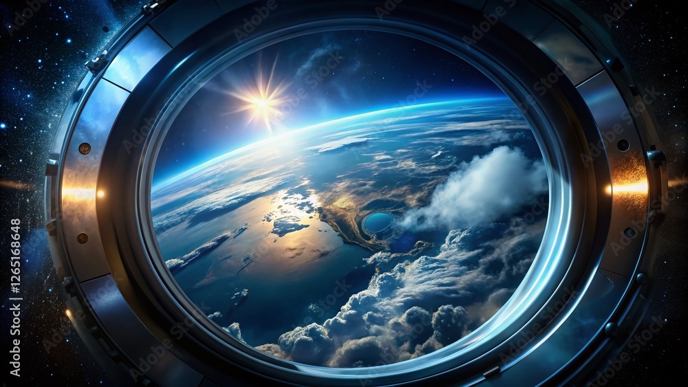 Stunning Low-Light Earth View from Space Station Orbit - Astronaut Perspective Stunning Low-Light Earth View from Space Station Orbit - Astronaut Perspective