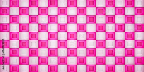 Pink White Square Pattern Background with Copy Space