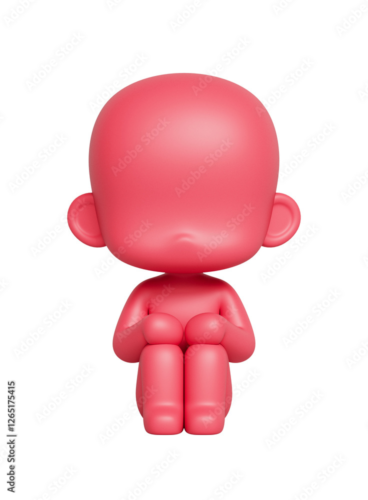 앉아있는 심플한 귀여운 아이 캐릭터 목업 Sitting Simple Cute Child Character Mock up 앉아있는 심플한 귀여운 아이 캐릭터 목업 Sitting Simple Cute Child Character Mock up