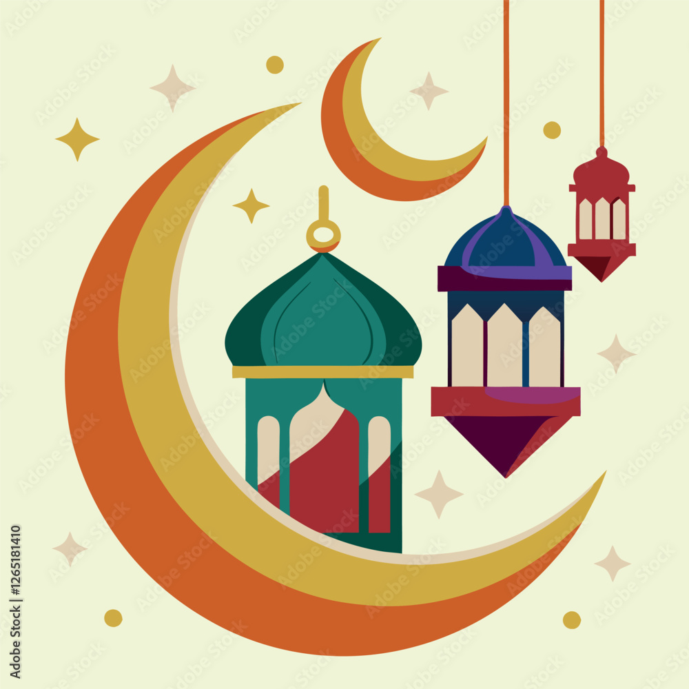 Fototapeta premium Ramadan & Eid Mubarak vector