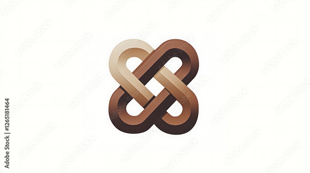 Abstract Brown and Beige Intertwined Knot Design Abstract Brown and Beige Intertwined Knot Design