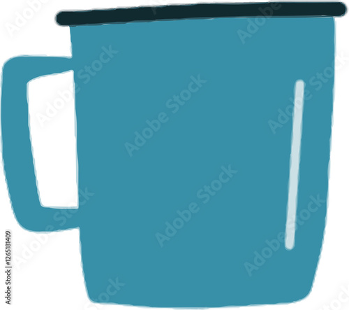 컵, 캠핑, 캠프, 야외, 힐링, 커피, 물, 물잔, 커피잔, 마시다, 벡터