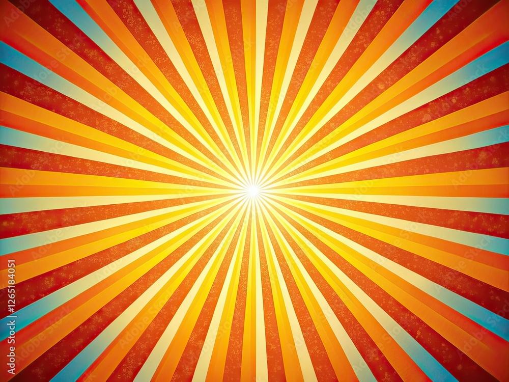 Fototapeta premium Retro Sunburst Background, Ray Stripes, Conceptual Photography