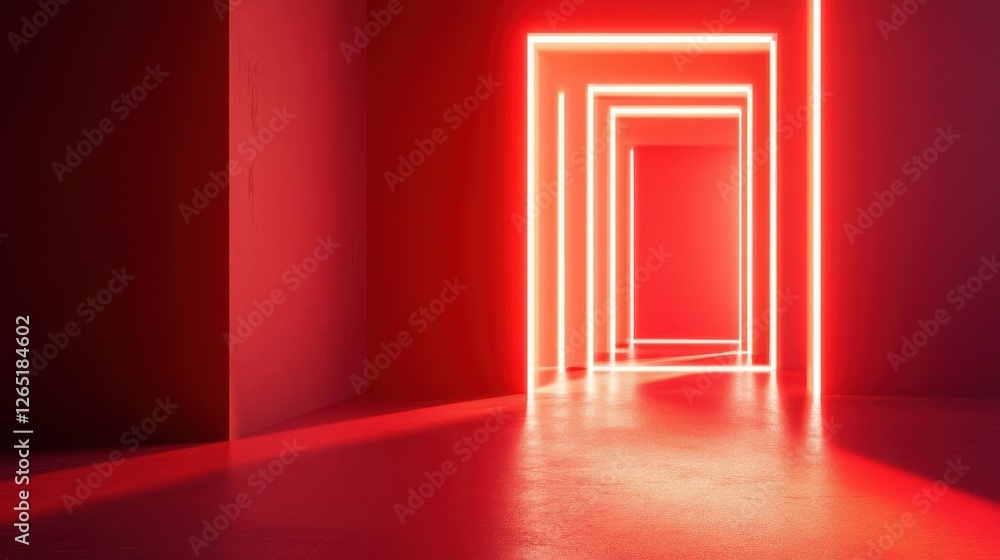 Fototapeta premium futuristic red background for ads.