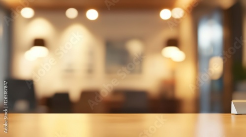 Wallpaper Mural interior background concept - blurred working place at home with computer Torontodigital.ca