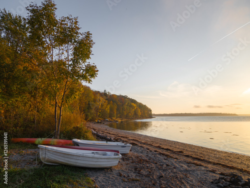 Fotografija Carters Beach Hancock Maine Peaceful Sunset