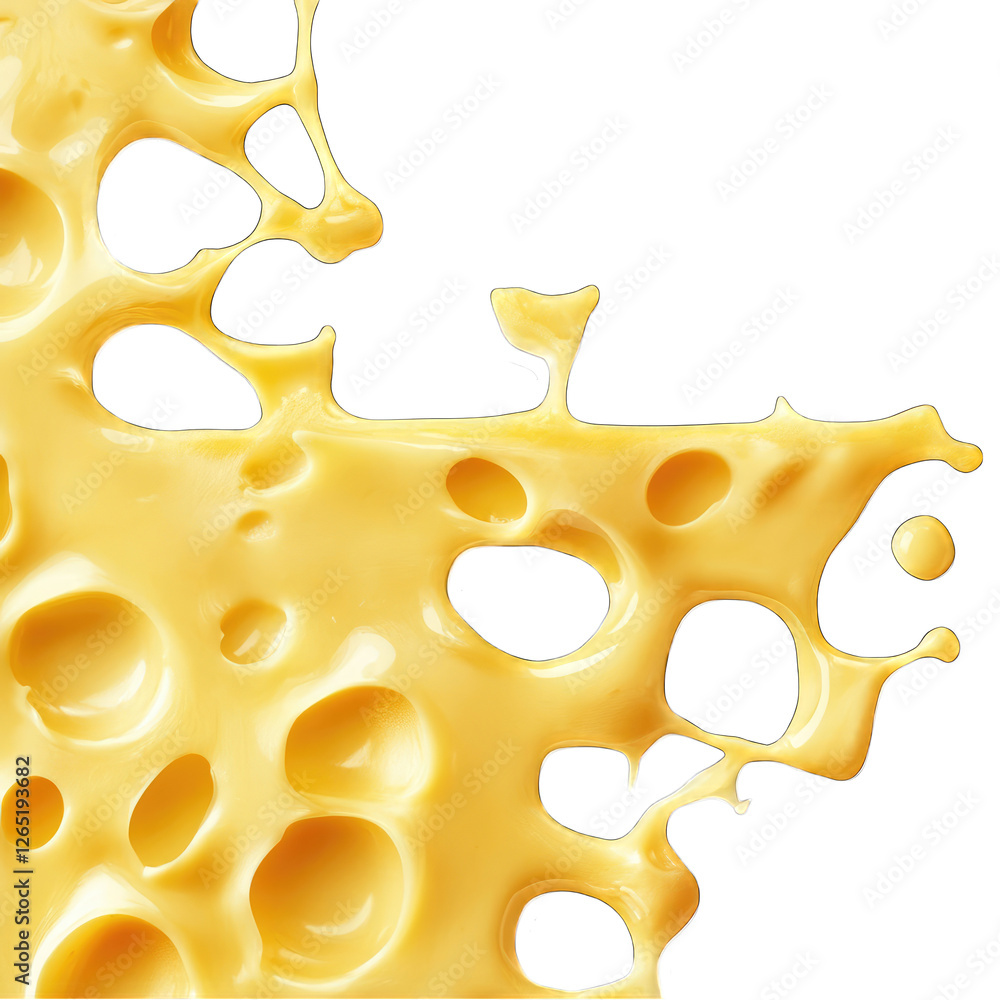 Melted cheese border isolated on transparent background Melted cheese border isolated on transparent background