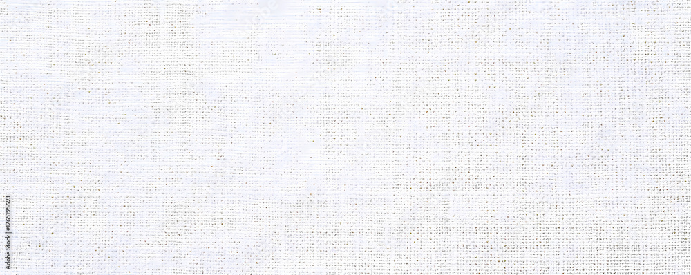 Plain white cotton linen canvas fabric texture background with a subtle stained edge effect Plain white cotton linen canvas fabric texture background with a subtle stained edge effect