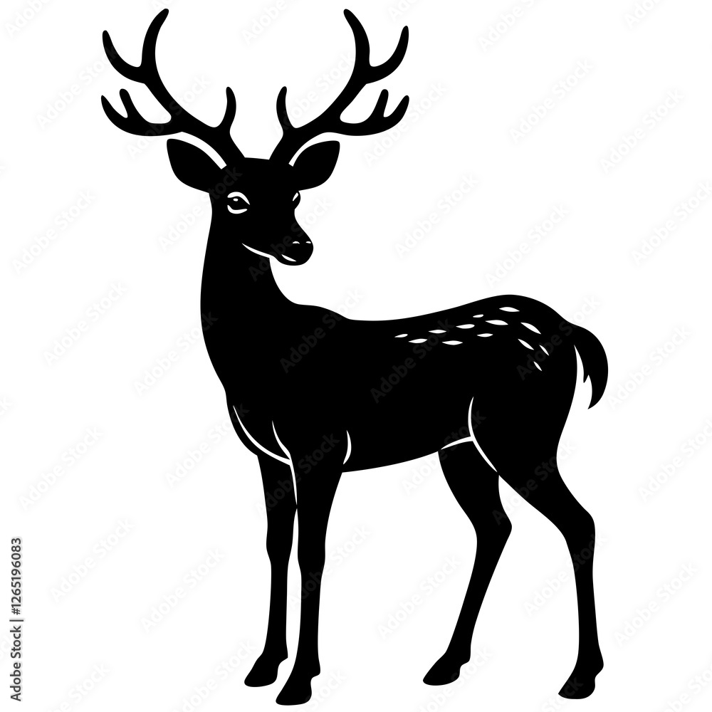 Obraz premium deer silhouette vector
