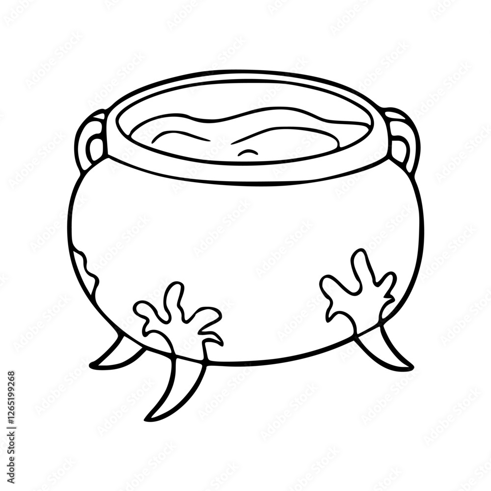 a black and white drawing of a witch's cauldron for coloring pages a black and white drawing of a witch's cauldron for coloring pages