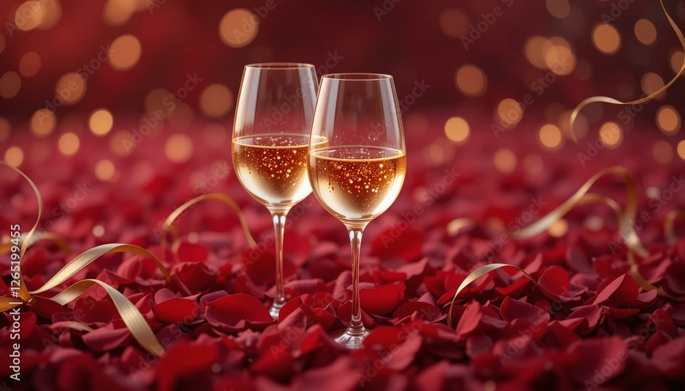 Romantic Wine Scene with Dreamlike Elegance Romantic Wine Scene with Dreamlike Elegance