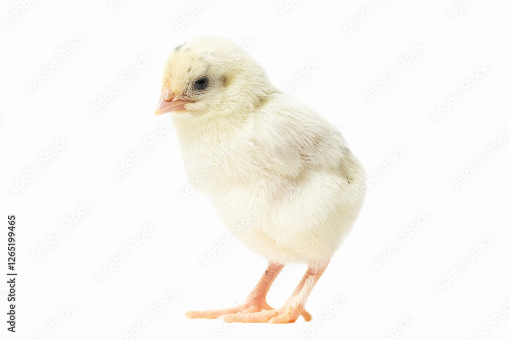 A yellow chick stands on a flat hand, looking forward with a soft, fluffy appearance A yellow chick stands on a flat hand, looking forward with a soft, fluffy appearance