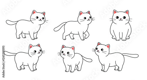 The first frame shows a sitting cat, while the second frame depicts a walking cat in motion.