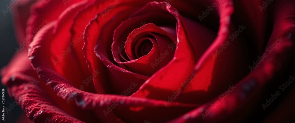 Dramatic Light on a Deep Red Rose Close Up Dramatic Light on a Deep Red Rose Close Up