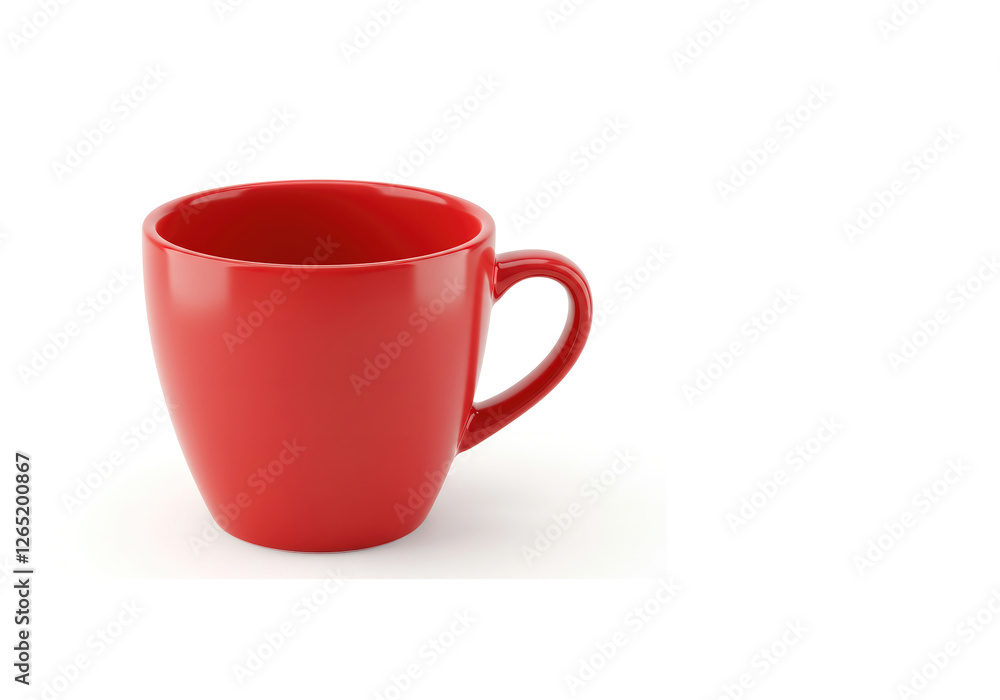 Blank red coffee cup isolated on white background. Blank red coffee cup isolated on white background.