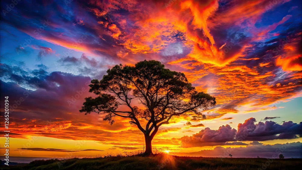 Silhouette Nature Colors - AI Photo Silhouette Nature Colors - AI Photo