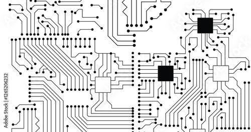Circuit technology background with hi-tech digital data connection system and computer electronic design