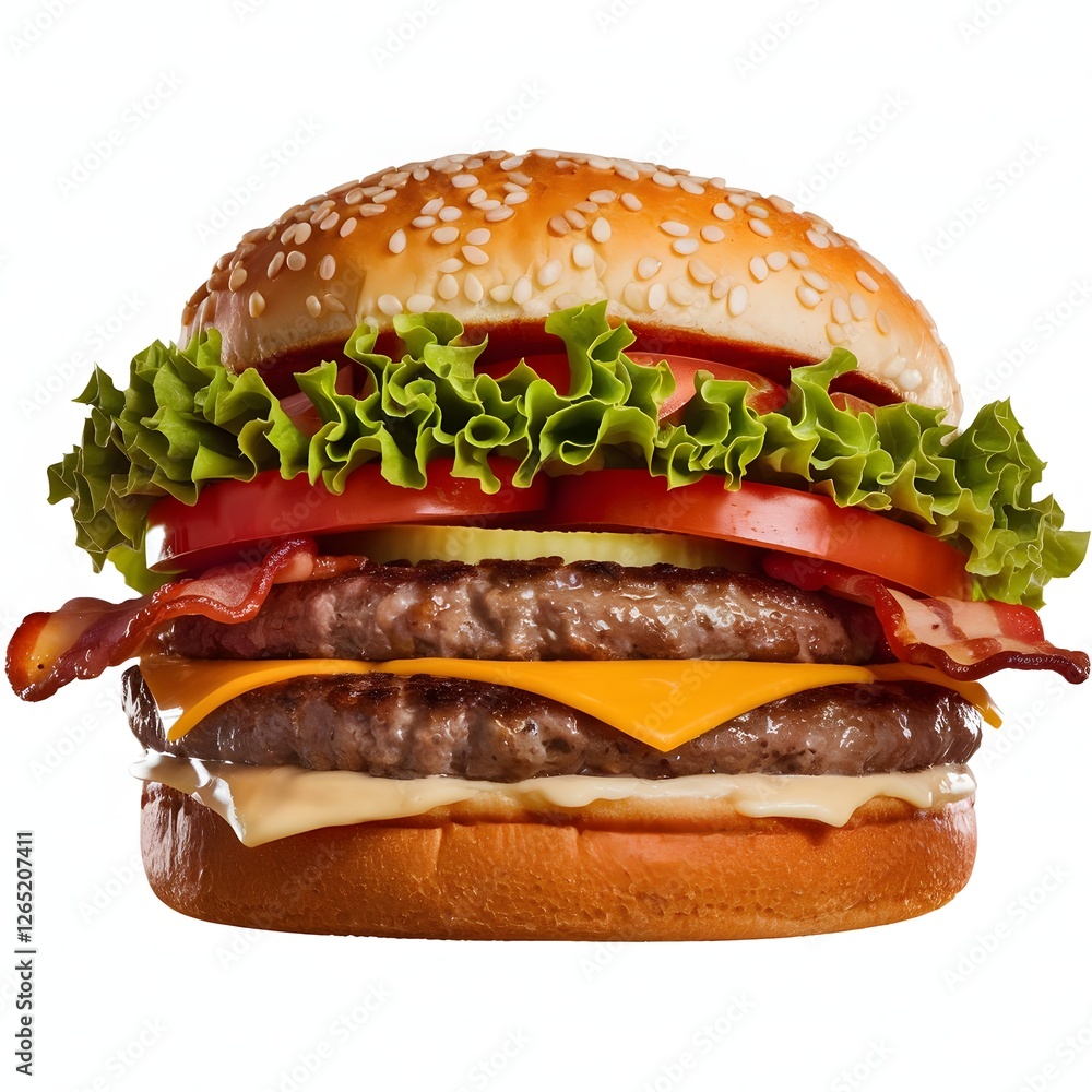 Hamburger on a white background Hamburger on a white background