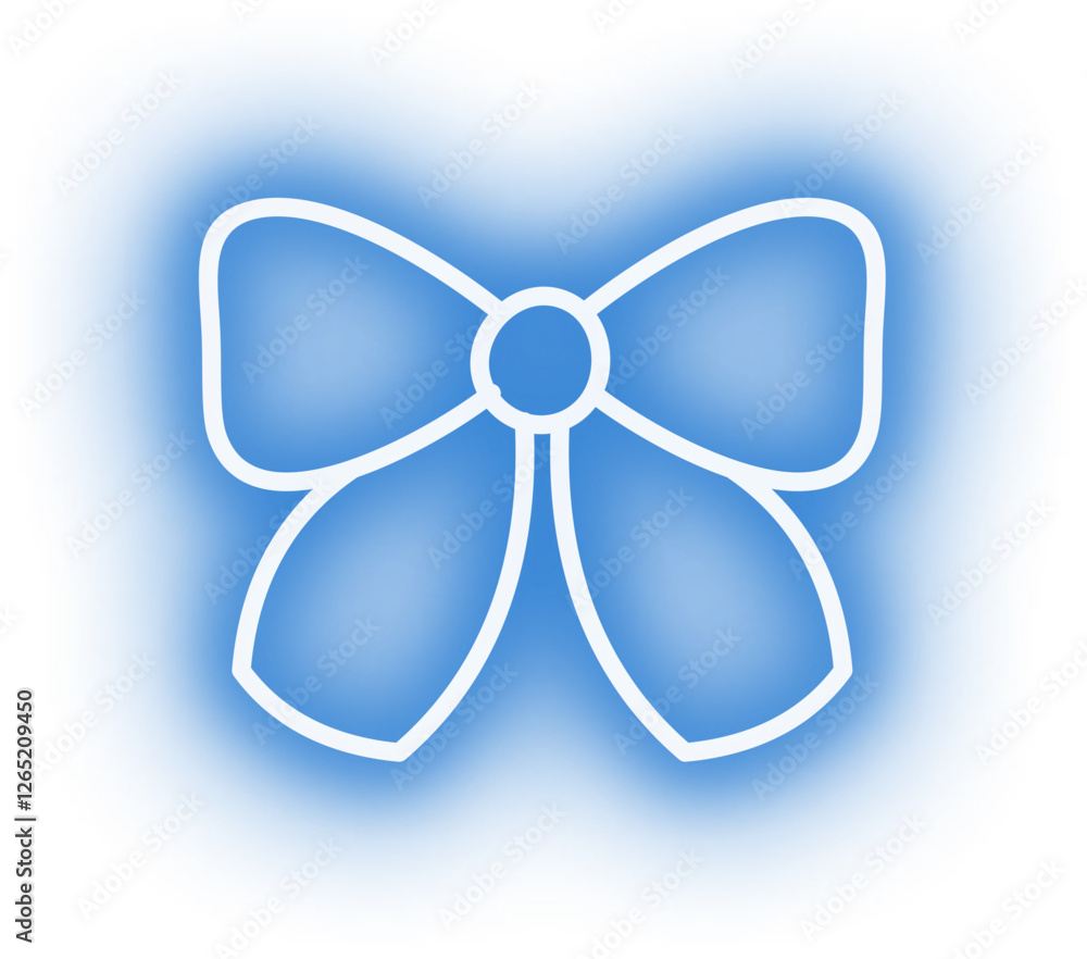 Neon Outline Ribbon Neon Outline Ribbon