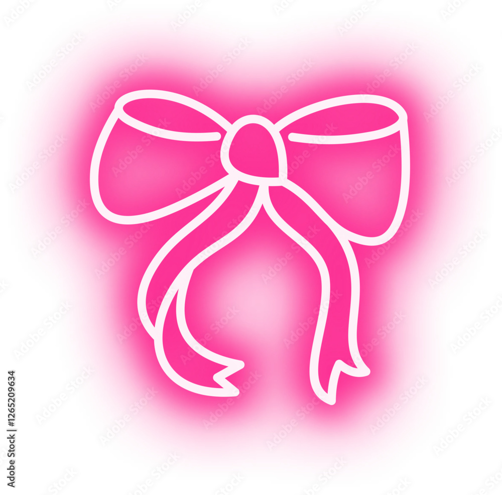 Neon Outline Ribbon Neon Outline Ribbon