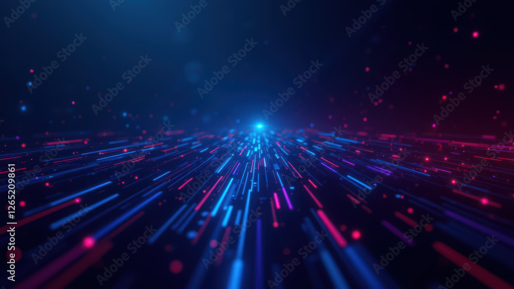Fototapeta premium A dynamic background with a futuristic digital grid design, perfect for ci/cd, Docker, Kubernetes or DevOps-themed presentations.
