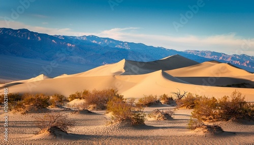 view of mesquite flat sand dunes in death valley national park photo