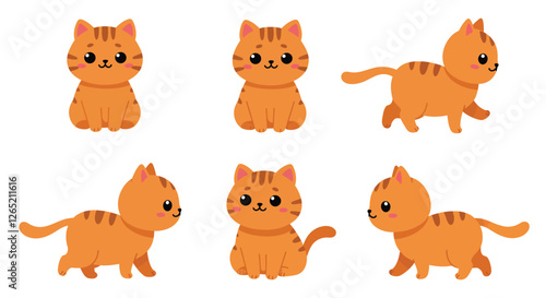 The first frame shows a sitting cat, while the second frame features a walking cat.